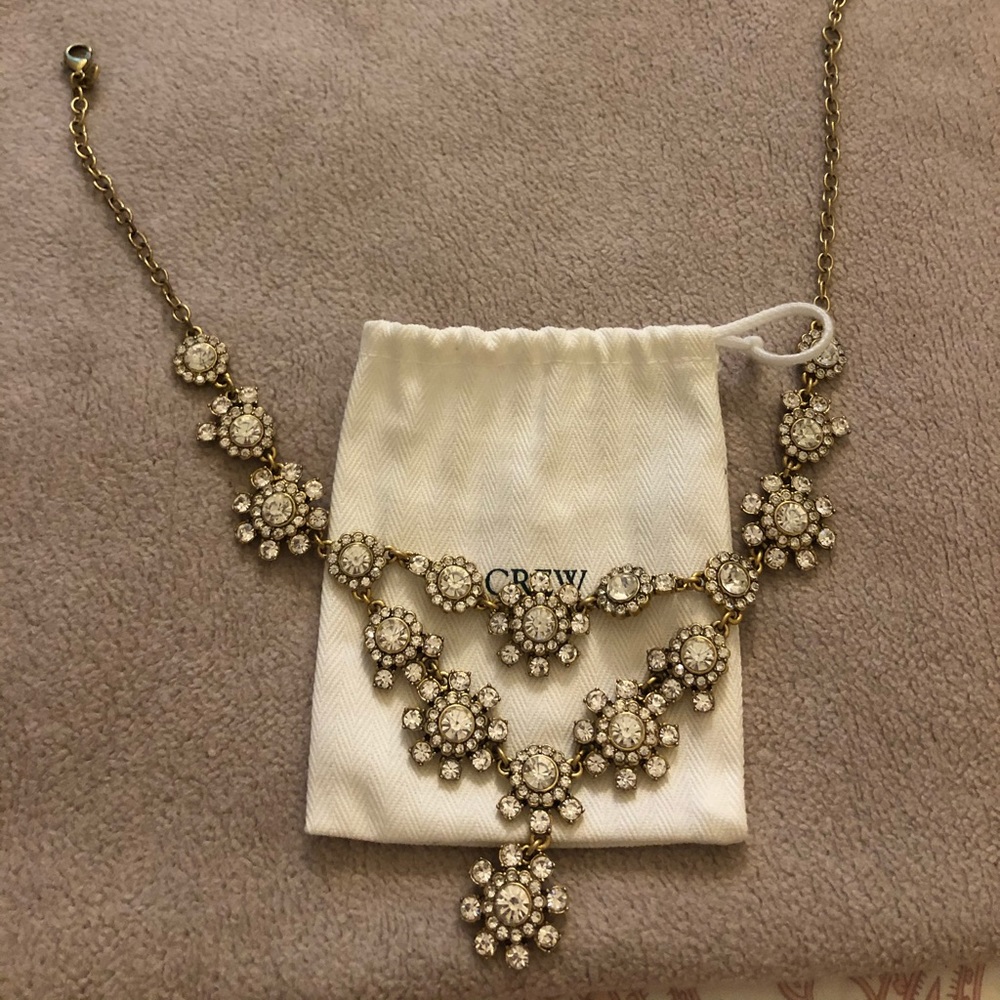 J. crew necklace with pouch
